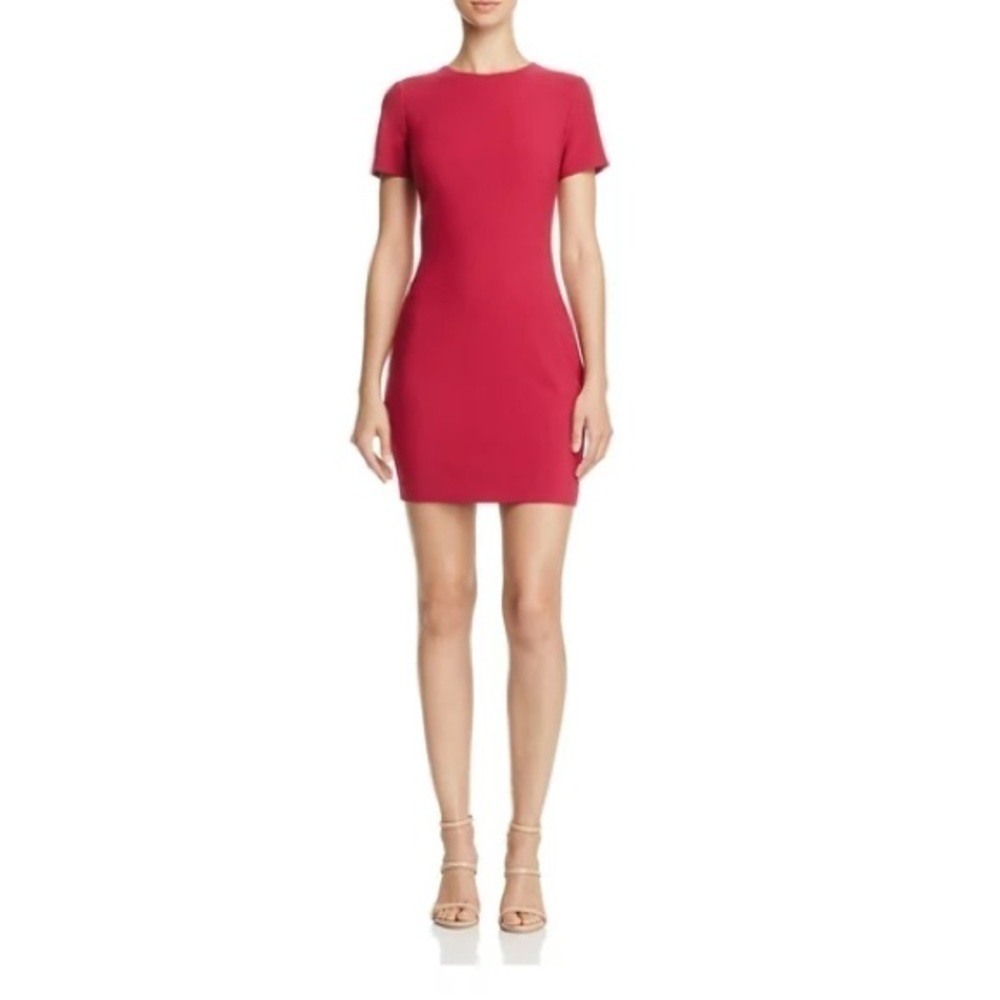 Likely Womens Manhattan Red Mini Dress size 2 Party Cocktail Boho Short Sleeve - Picture 7 of 8